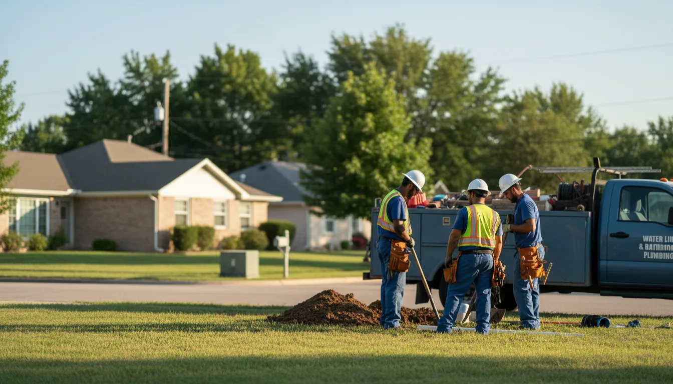 Residential water line and bathroom plumbing service in Bridgeport, NJ